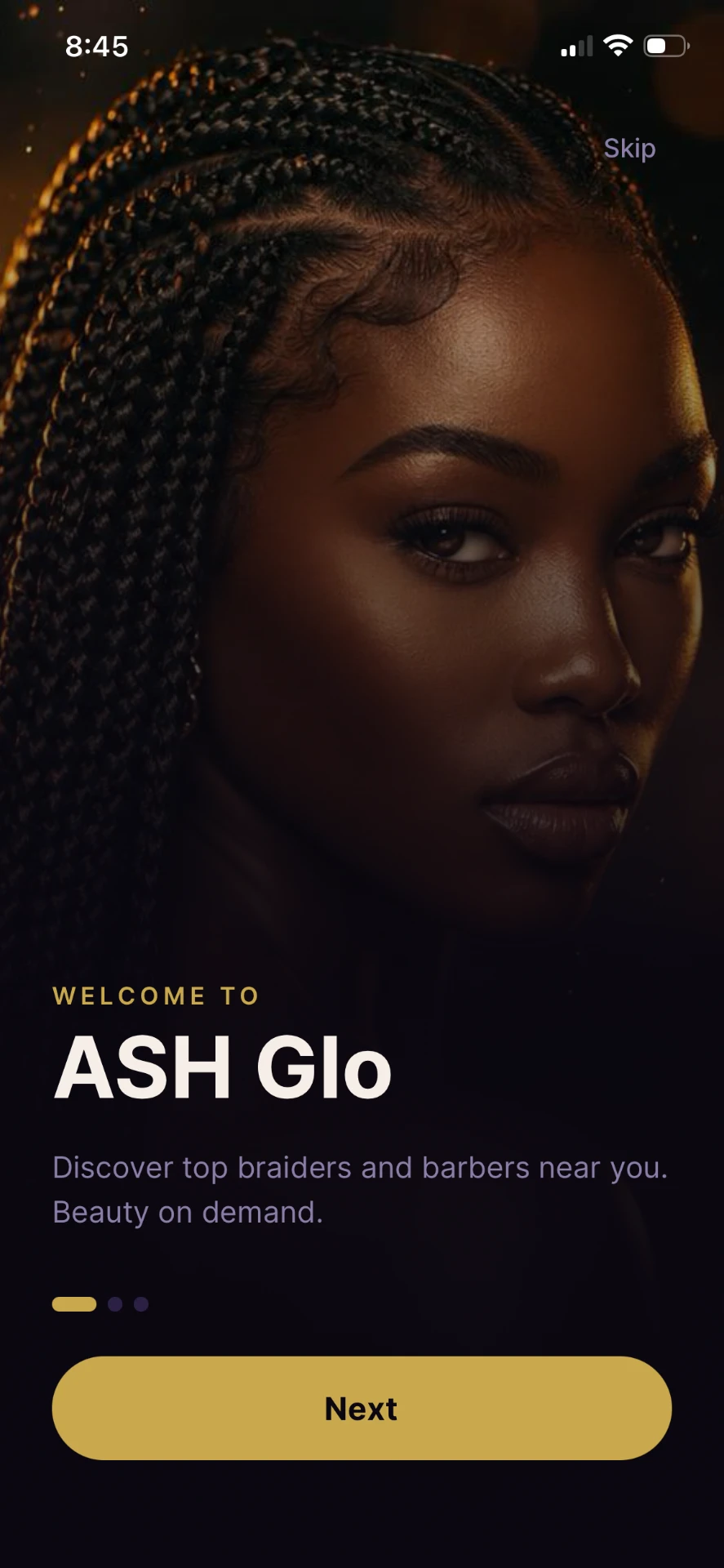 Onboarding screen